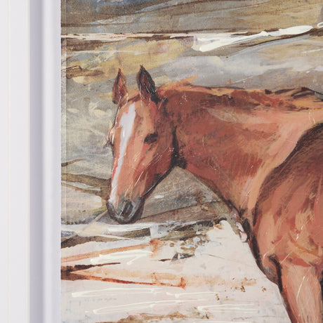 Equine Echoes II by Mercana Studio Hand Embelished Textured Framed Artwork Matted under Glass by Mercana at Eve Furniture
