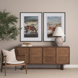 Equine Echoes II by Mercana Studio Hand Embelished Textured Framed Artwork Matted under Glass by Mercana at Eve Furniture