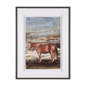 Equine Echoes II by Mercana Studio Hand Embelished Textured Framed Artwork Matted under Glass by Mercana at Eve Furniture