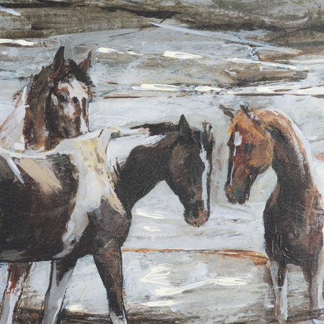 Equine Echoes III by Mercana Studio Hand Embelished Textured Framed Artwork Matted under Glass by Mercana at Eve Furniture