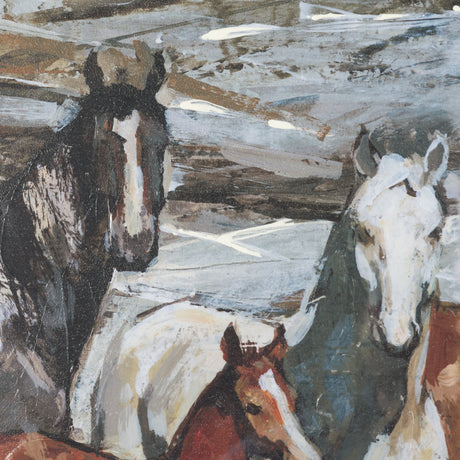 Equine Echoes III by Mercana Studio Hand Embelished Textured Framed Artwork Matted under Glass by Mercana at Eve Furniture