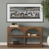 Equine Echoes III by Mercana Studio Hand Embelished Textured Framed Artwork Matted under Glass by Mercana at Eve Furniture