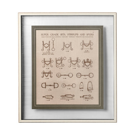 Equine Riding Gear I v2 by Mercana Studio Hand Embellished Framed Art Print Matted under Glass by Mercana at Eve Furniture