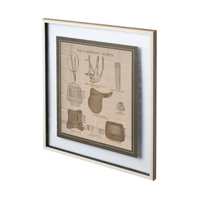 Equine Riding Gear II v2 by Mercana Studio Hand Embellished Framed Art Print Matted under Glass by Mercana at Eve Furniture