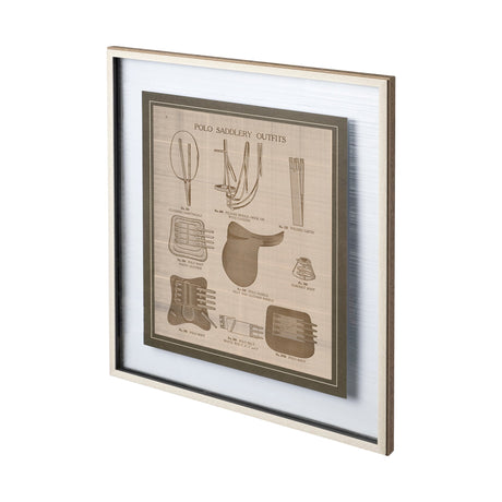Equine Riding Gear II v2 by Mercana Studio Hand Embellished Framed Art Print Matted under Glass by Mercana at Eve Furniture