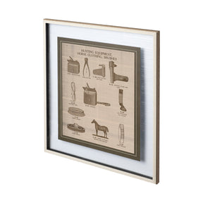 Equine Riding Gear IV v2 by Mercana Studio Hand Embellished Framed Art Print Matted under Glass by Mercana at Eve Furniture