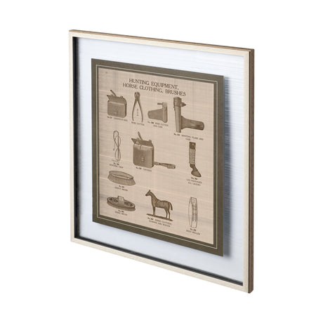Equine Riding Gear IV v2 by Mercana Studio Hand Embellished Framed Art Print Matted under Glass by Mercana at Eve Furniture