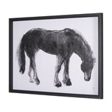 Equine Sketch 3 by Manny Woodart a Hand Embellished Textured Framed Art Print by Mercana at Eve Furniture