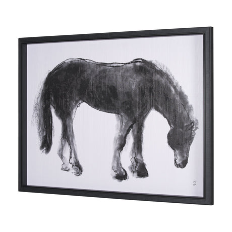 Equine Sketch 3 by Manny Woodart a Hand Embellished Textured Framed Art Print by Mercana at Eve Furniture