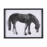 Equine Sketch 3 by Manny Woodart a Hand Embellished Textured Framed Art Print by Mercana at Eve Furniture