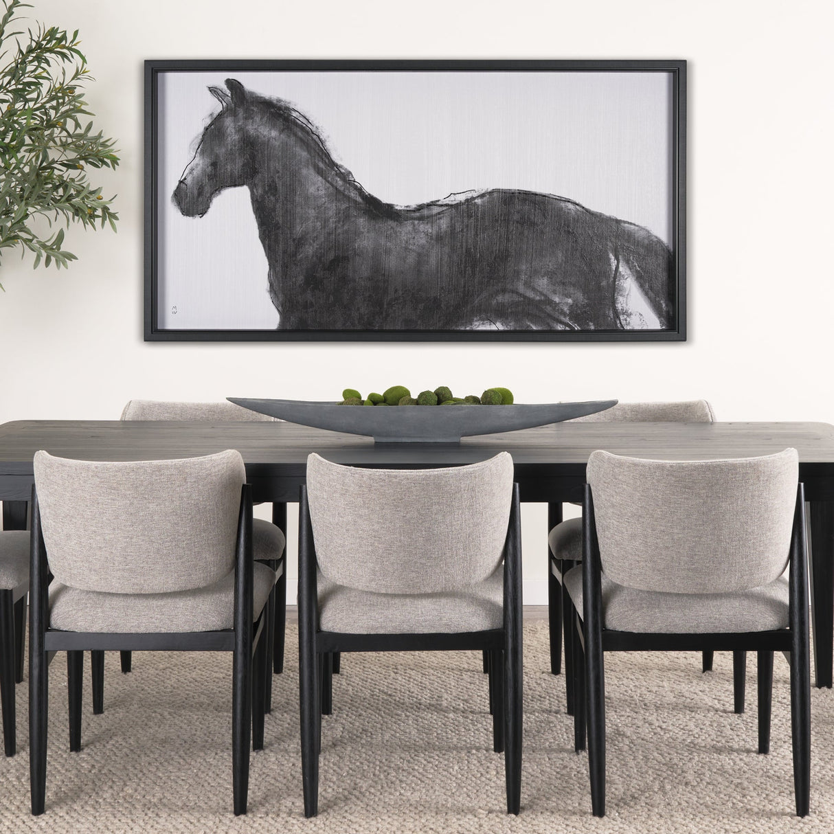 Equine Sketch 9 by Manny Woodart a Hand Embellished Textured Framed Art Print by Mercana at Eve Furniture