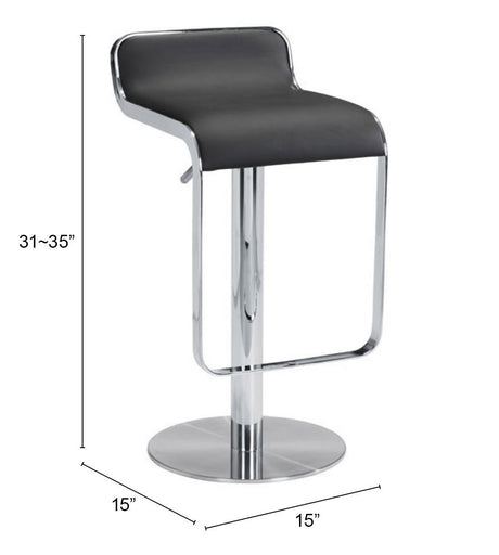 Equino Black Barstool by Zuomod at Eve Furniture