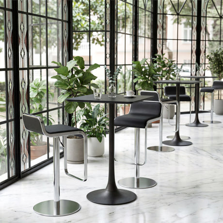 Equino Black Barstool by Zuomod at Eve Furniture