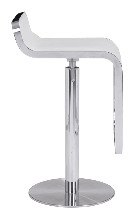 Equino White Barstool by Zuomod at Eve Furniture
