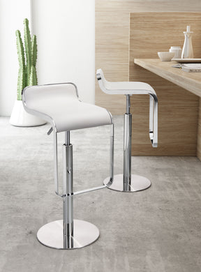 Equino White Barstool by Zuomod at Eve Furniture