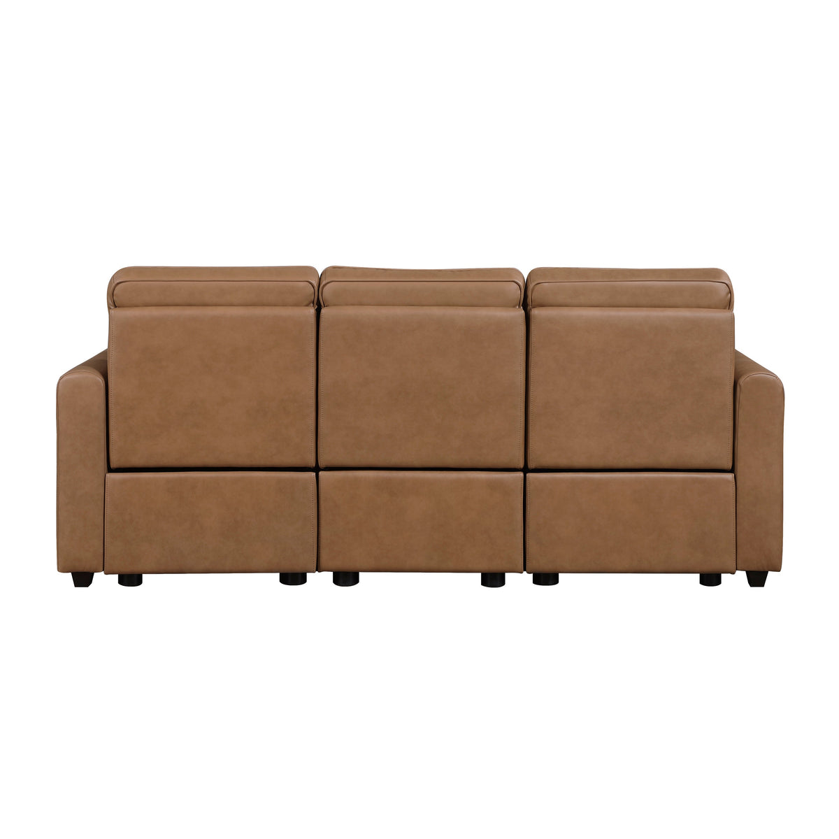Equinox Brown 2-Piece Rounded Track Arms Power Reclining Living Room Set by Homelegance at Eve Furniture