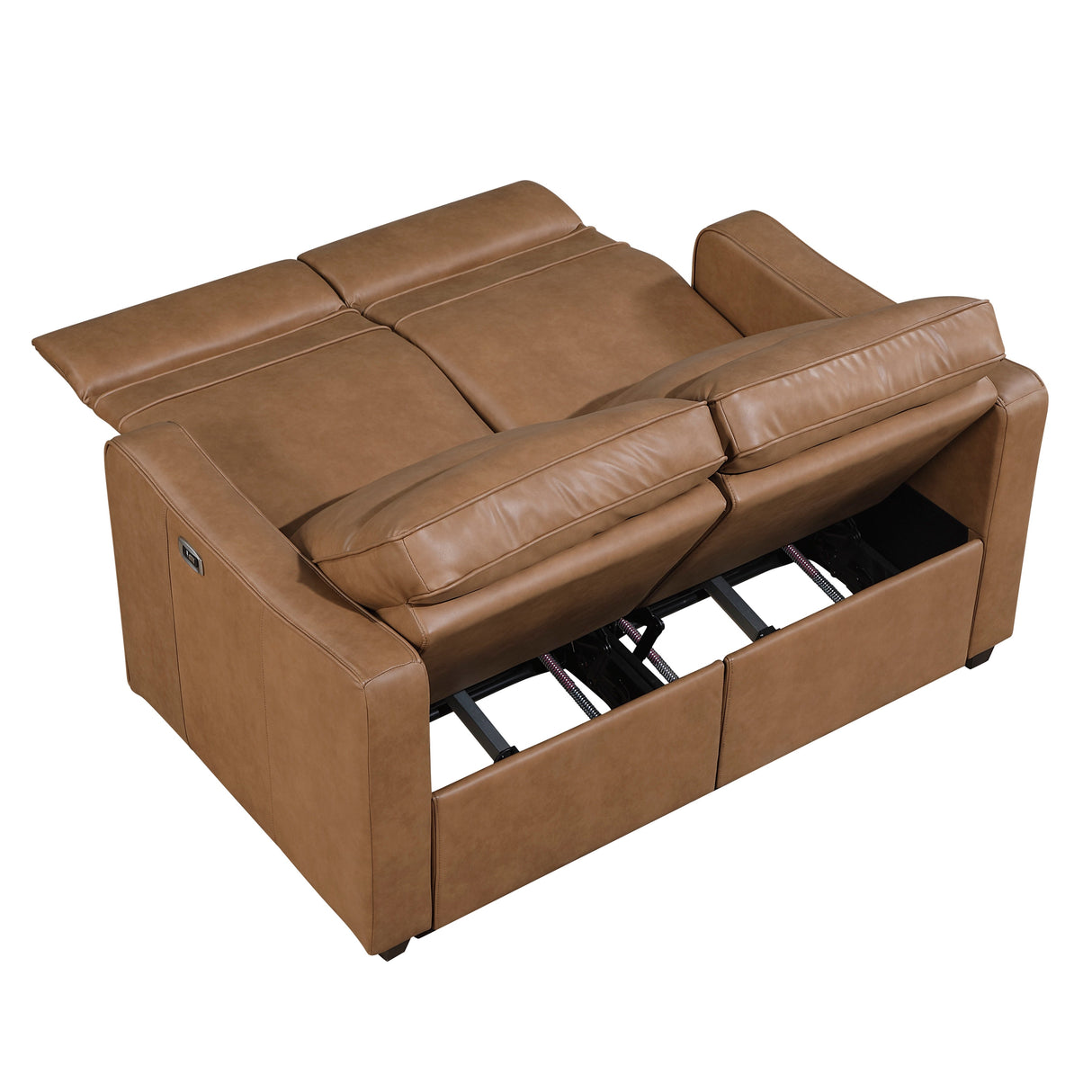 Equinox Brown Curved Track Arms Power Reclining Living Room Set by Homelegance at Eve Furniture