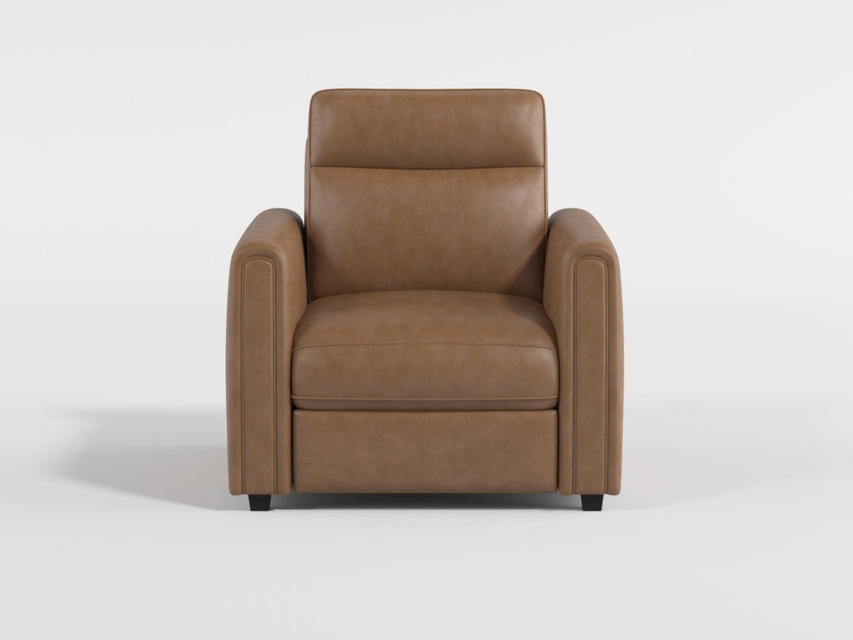 Equinox Brown Power Reclining Chair with Rounded Track Arms by Homelegance at Eve Furniture