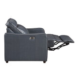 Equinox Navy Curved Track Arms Power Reclining Living Room Set by Homelegance at Eve Furniture