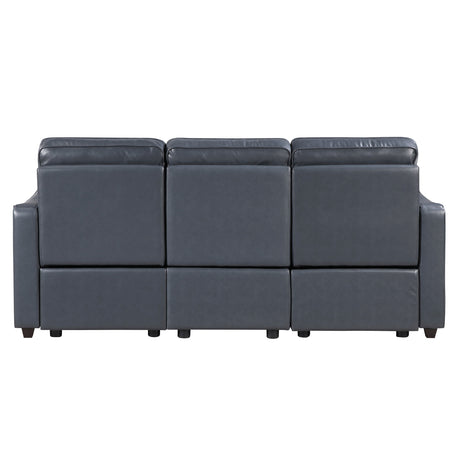 Equinox Navy Power Double Reclining Sofa & Loveseat by Homelegance at Eve Furniture