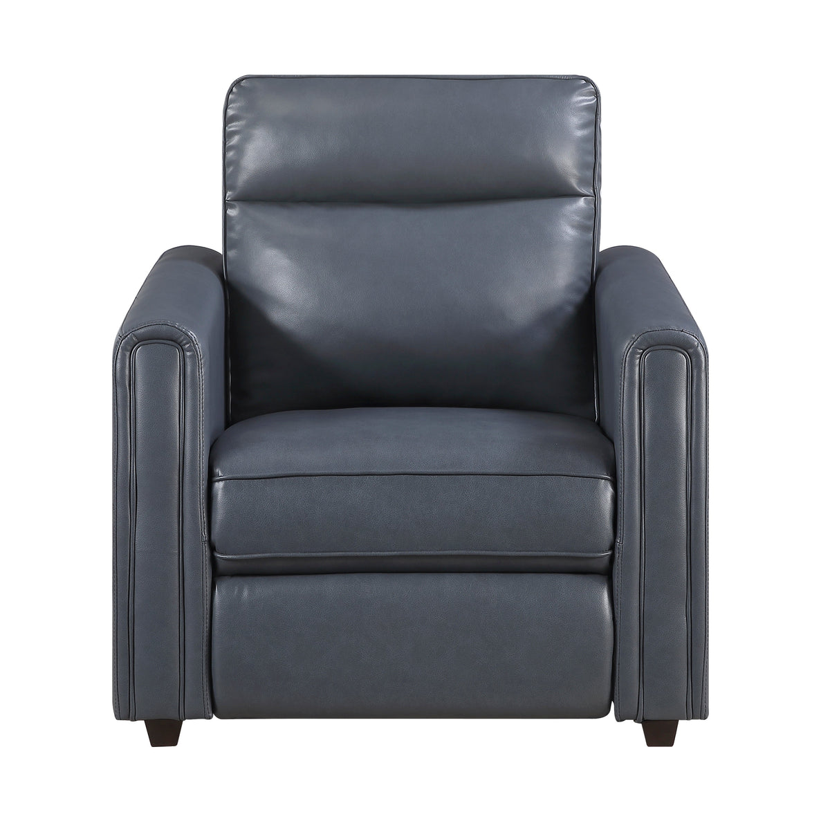 Equinox Navy Power Reclining Chair with Rounded Track Arms by Homelegance at Eve Furniture
