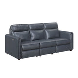Equinox Navy Rounded Track Arms Power Reclining Living Room Set by Homelegance at Eve Furniture