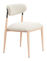 Equinox Oyster Gray & Natural Armless Dining Chair (Set of 2) by Zuomod at Eve Furniture