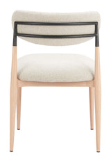 Equinox Oyster Gray & Natural Armless Dining Chair (Set of 2) by Zuomod at Eve Furniture