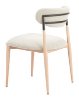 Equinox Oyster Gray & Natural Armless Dining Chair (Set of 2) by Zuomod at Eve Furniture