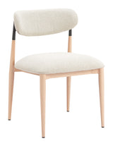 Equinox Oyster Gray & Natural Armless Dining Chair (Set of 2) by Zuomod at Eve Furniture