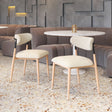 Equinox Oyster Gray & Natural Armless Dining Chair (Set of 2) by Zuomod at Eve Furniture