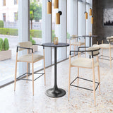 Equinox Oyster Gray & Natural Barstool by Zuomod at Eve Furniture