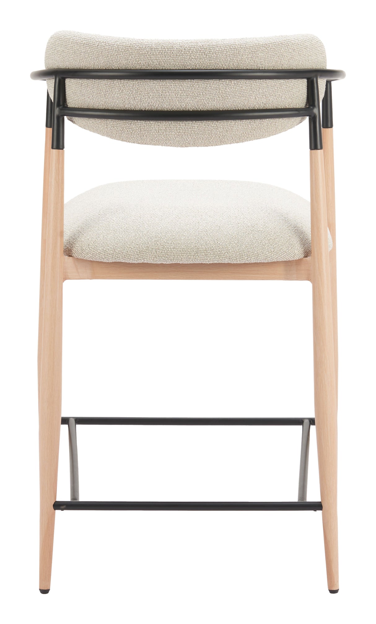 Equinox Oyster Gray & Natural Counter Stool by Zuomod at Eve Furniture