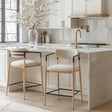 Equinox Oyster Gray & Natural Counter Stool by Zuomod at Eve Furniture