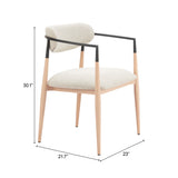 Equinox Oyster Gray & Natural Dining Chair by Zuomod at Eve Furniture