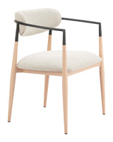 Equinox Oyster Gray & Natural Dining Chair by Zuomod at Eve Furniture