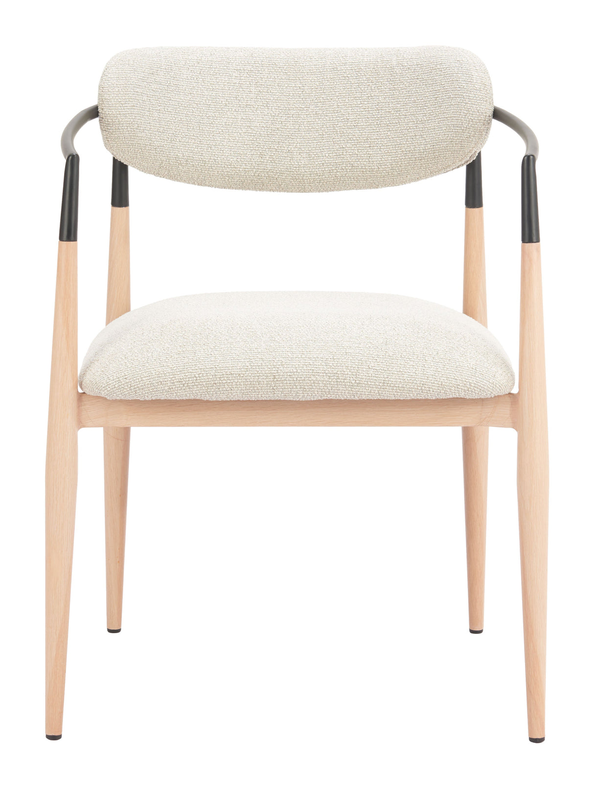 Equinox Oyster Gray & Natural Dining Chair by Zuomod at Eve Furniture