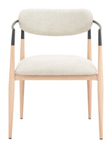Equinox Oyster Gray & Natural Dining Chair by Zuomod at Eve Furniture