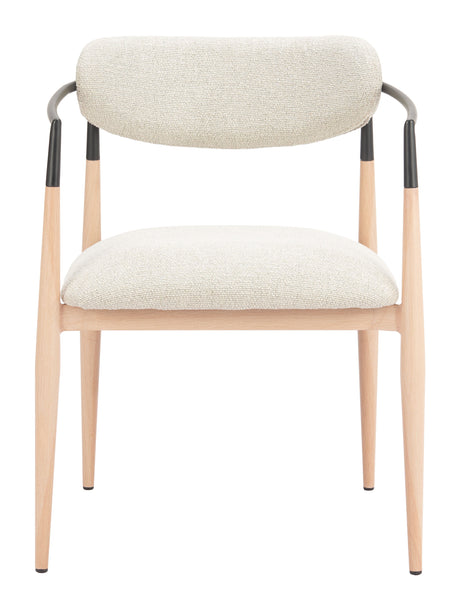 Equinox Oyster Gray & Natural Dining Chair by Zuomod at Eve Furniture