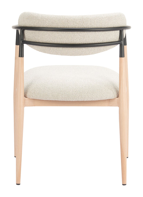 Equinox Oyster Gray & Natural Dining Chair by Zuomod at Eve Furniture