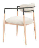 Equinox Oyster Gray & Natural Dining Chair by Zuomod at Eve Furniture