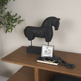 Equus Black Wooden Horse Decorative Object by Mercana at Eve Furniture