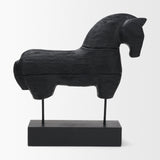 Equus Black Wooden Horse Decorative Object by Mercana at Eve Furniture