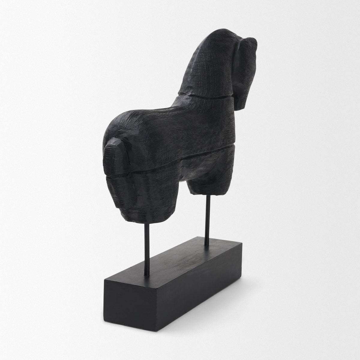 Equus Black Wooden Horse Decorative Object by Mercana at Eve Furniture