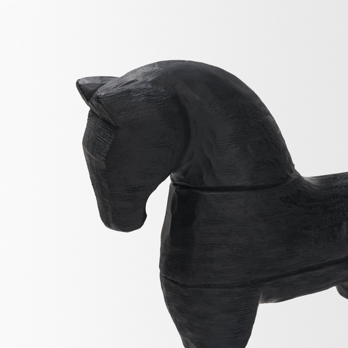 Equus Black Wooden Horse Decorative Object by Mercana at Eve Furniture