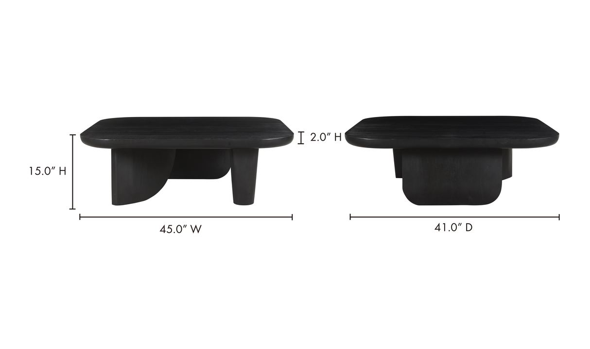 Era Coffee Table Large - Black by Moe's Home at Eve Furniture