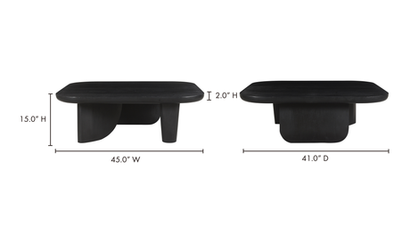 Era Coffee Table Large - Black by Moe's Home at Eve Furniture