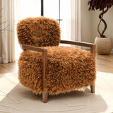 Eramo Caramel Brown Accent Chair by Furniture of America at Eve Furniture