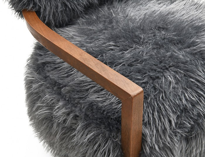 Eramo Charcoal Gray Accent Chair by Furniture of America at Eve Furniture