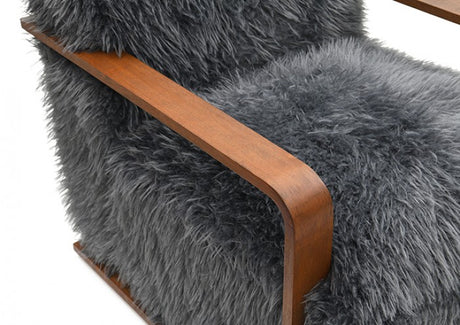 Eramo Contemporary Charcoal Gray Accent Chair by Furniture of America at Eve Furniture